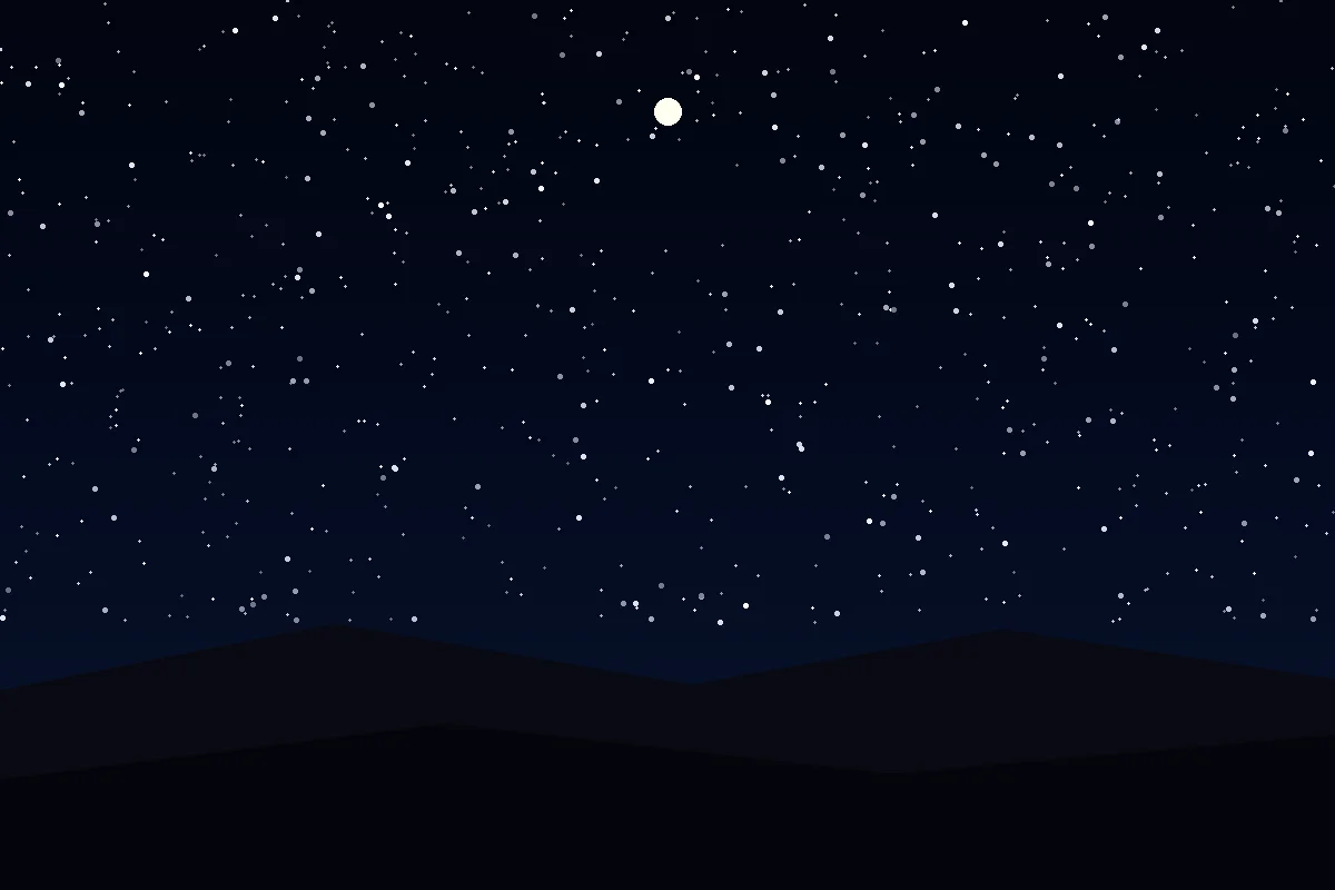 A brilliant star-filled night sky over a quiet desert, evoking Laylatul Qadr, the Night of Decree